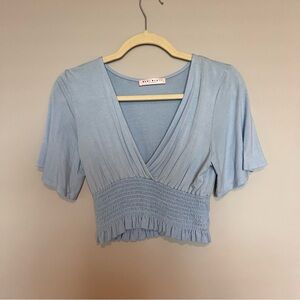 Blue Crop Top